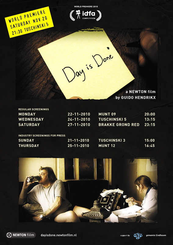 Screenings of Day is Done * a NEWTON film by Guido Hendrikx